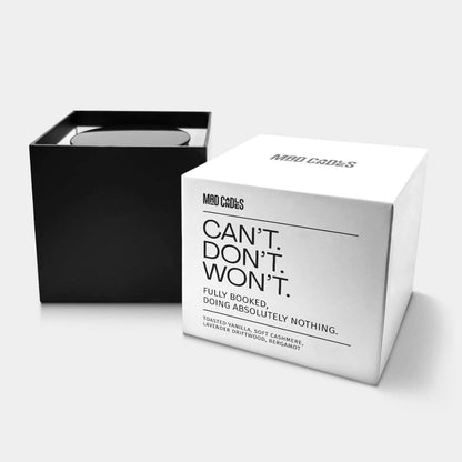 Can’t. Don’t. Won’t.